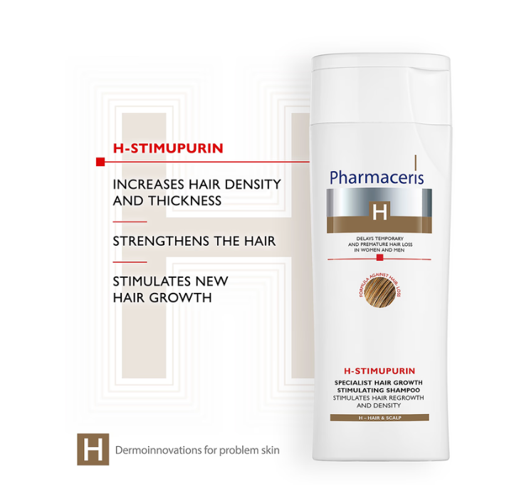 Pharmaceris H-Stimupurin Hair Growth Stimulating Shampoo | Anti Hair Loss Shampoo for Thinning Hair