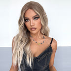 Balayage blonde WIG, 55 Cm Length, Body wave lace front WIG