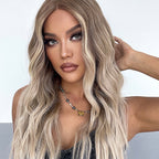 Balayage blonde WIG, 55 Cm Length, Body wave lace front WIG