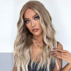 Balayage blonde WIG, 55 Cm Length, Body wave lace front WIG
