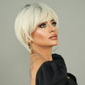 Ice Blonde Wig Short Model