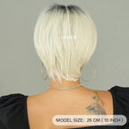 Ice Blonde Wig Short Model