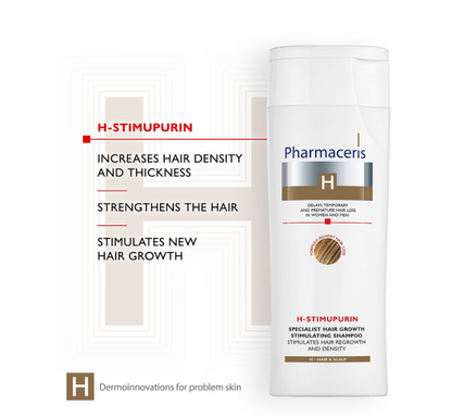 Pharmaceris H-Stimupurin Hair Growth Stimulating Shampoo | Anti Hair Loss Shampoo for Thinning Hair