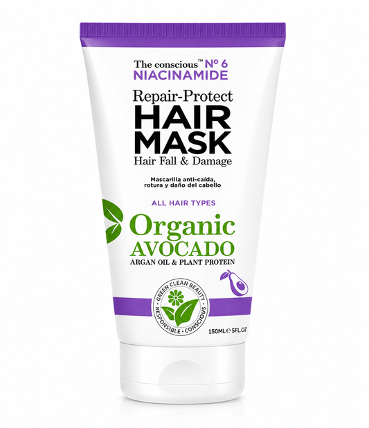 Organic Avocado Repair-Protect Hair Mask for Hair Fall & Damaged Hair | Niacinamide Deep Repair Hair Treatment – 150ml