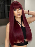 Burgundy Natural Wig
