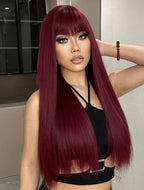 Burgundy Natural Wig