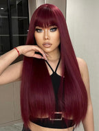 Burgundy Natural Wig